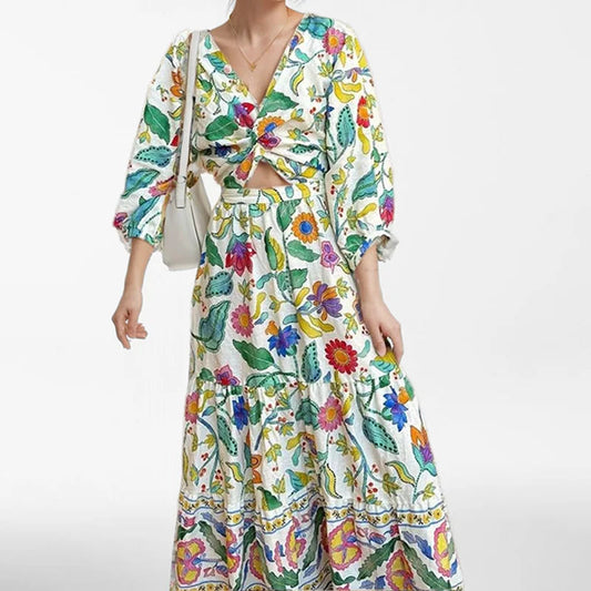 Sexy Waist Cinching Floral Dress