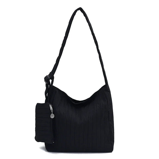 High-Quality Nylon Pleated Zipper Crossbody