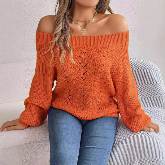 Off - Shoulder Elegant Spring Sweater