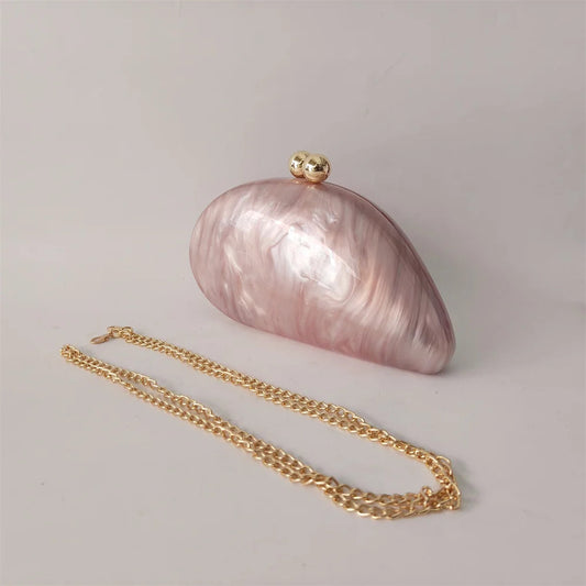 Mini Blue Light Pink Acrylic Box Evening Clutch Bag