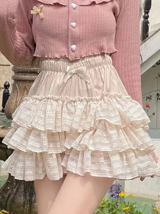 Elastic Waist Lace Skirt