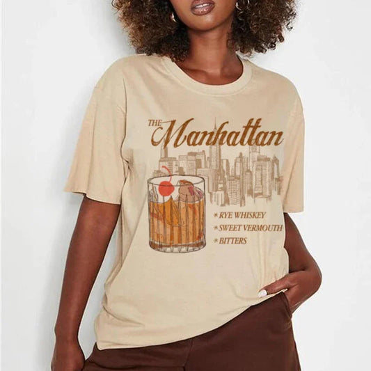 Manhattan Cocktail Retro T-shirt