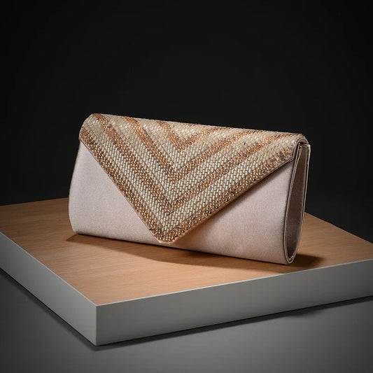 Celebrity Rhinestone Shiny One-Shoulder Clutch Bag