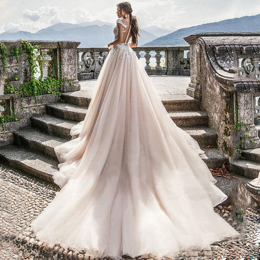 Off-Shoulder Minimalist Wedding Dress