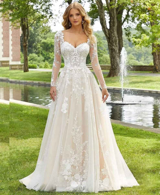 Slim Off-Shoulder Satin Wedding Dress