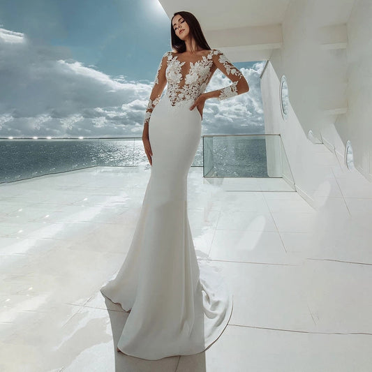 Off-Shoulder Princess Tail Wedding Dress
