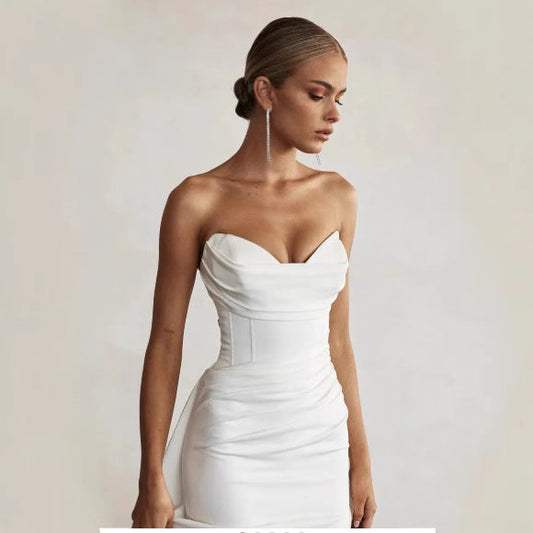 Strapless Two-Way Slit Mermaid Wedding Dress