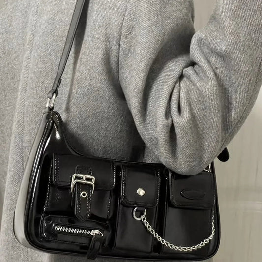 Richme Punk Chain Crossbody Shoulder Bag