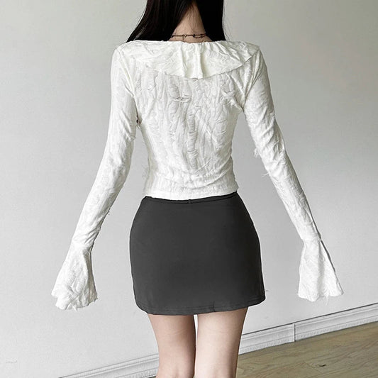 Enchantedcore Frilled Plunging-neck Bloshope