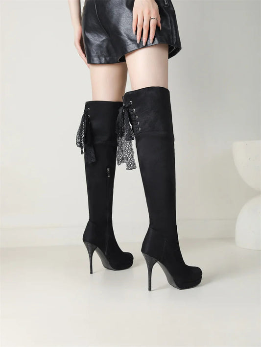 Attractive Herd Super Tall Heel Gothic Knee Boot