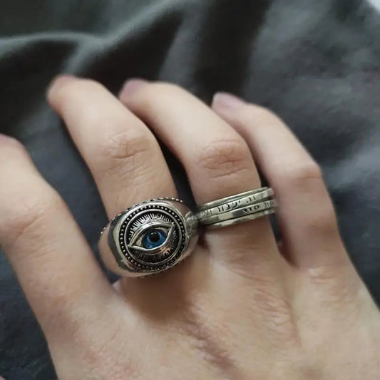Sinister Eye Style Gothic Pointer Ring