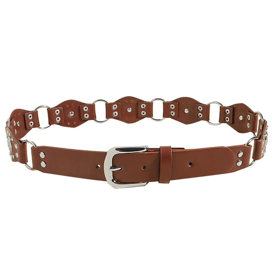 Seasoning Female Gothic Rivet Slim-Fit Belt