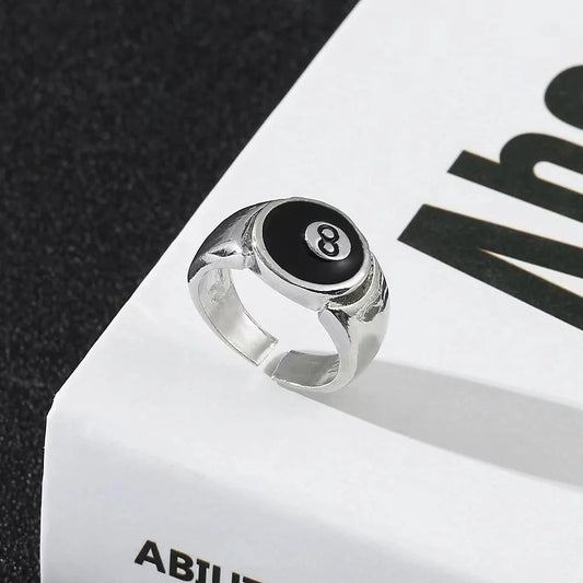 Rebel Dark Billiard Number Changeable Ring