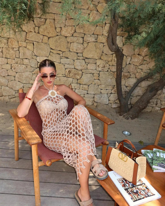 Sunflower Mesh Solid Three Piece Swimsuit