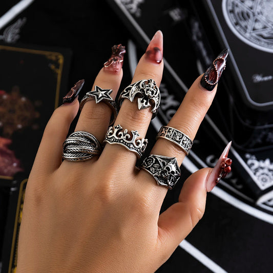 Halloween Mysterioshop Skull Star Ring