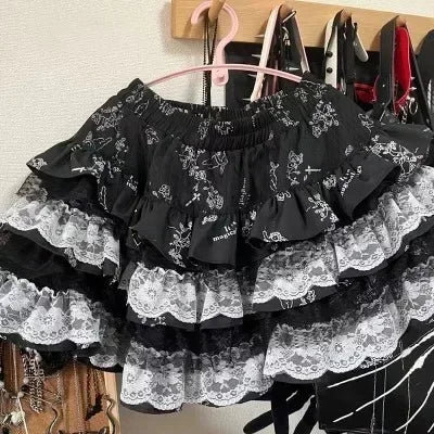 Lolita Gothic Lace Cake Skirt