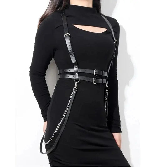 Fashion Dark Harness Waist Belt