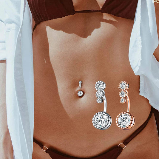 Traditional Zircon Drip Medieval Stomach Ring