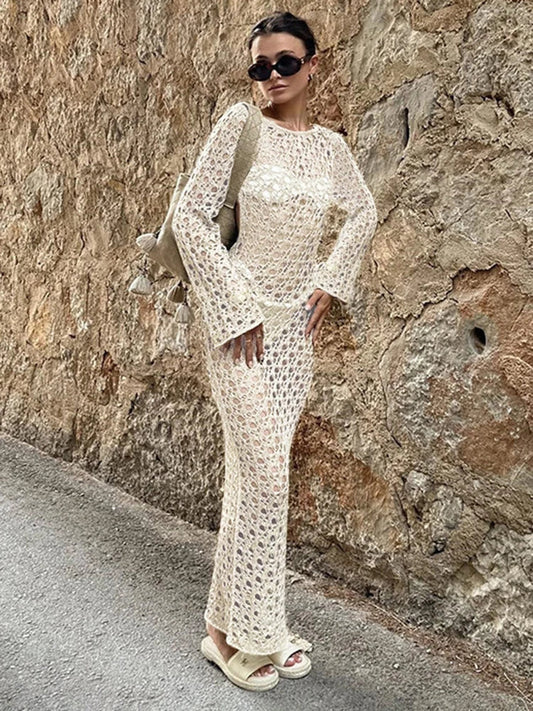 Hollow Out Sleeveless Beach Cover Up