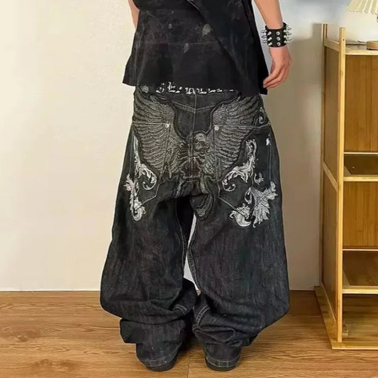 Y2K Mysterioshop Embroidery Baggy Pant