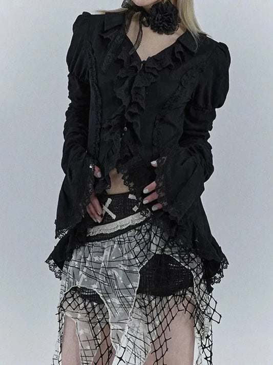 Antique Extended Sleeve Lace Bloshope