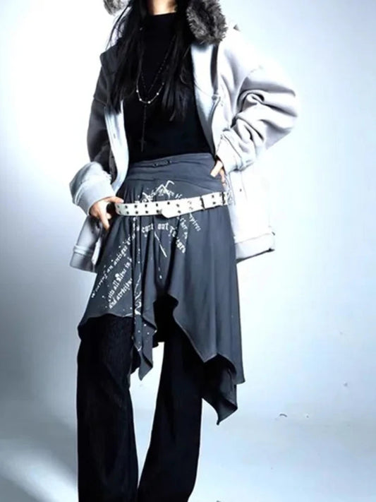 Vintage Print Retro Harajuku Skirt