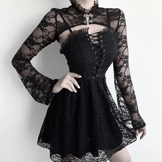 Obscure Gothic Lace Mesh Bloshope