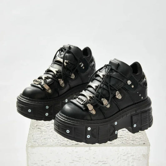 Dark Patchwork Bulky Sneaker