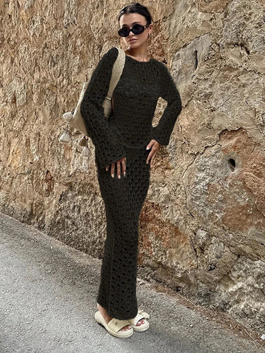 Hollow Out Sleeveless Beach Cover Up