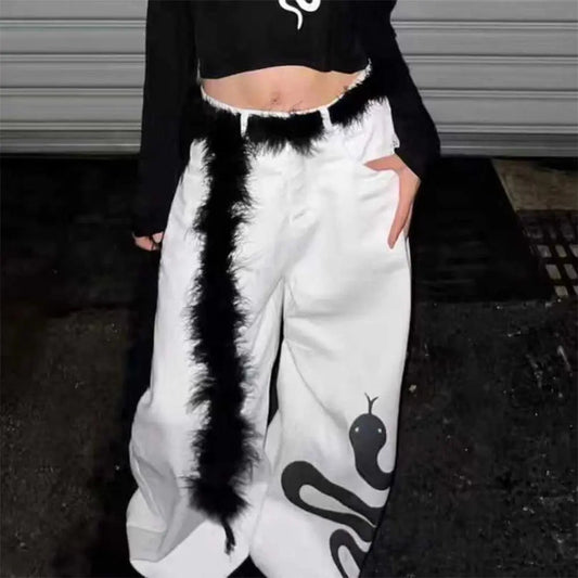 Y2K Mysterioshop Rebellioshop Furry Plshoph Waist Chain Belt