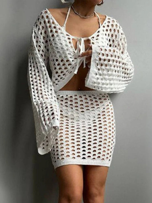 Hollow Out Beach Wrap Bikini Cover Up