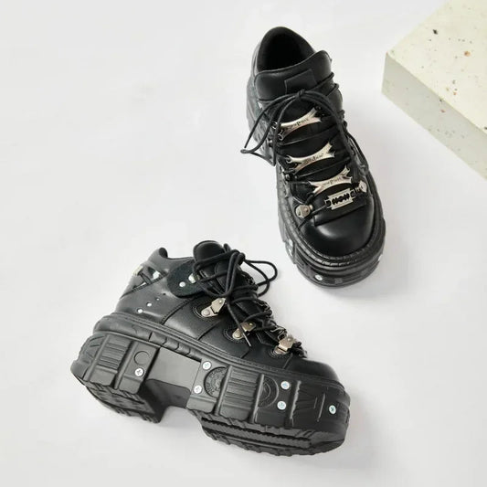 Dark Patchwork Bulky Sneaker