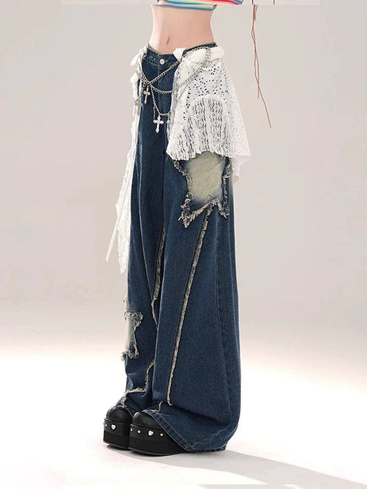 Azure Medieval Loose Celestial Denim Troshoper