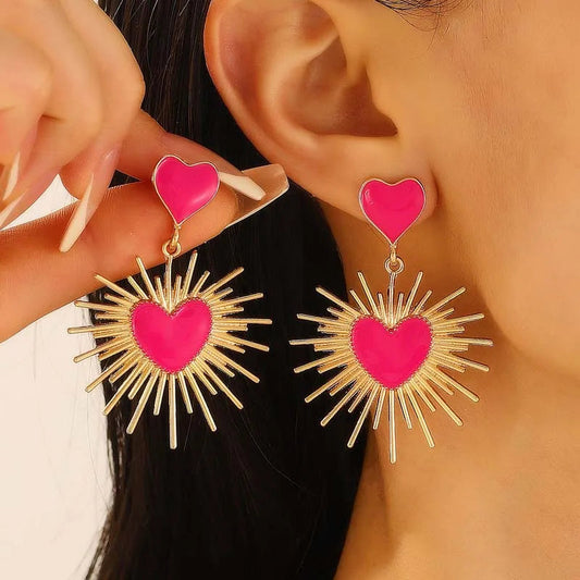 Dark Spiky Ebony Flow Oil Love Earring