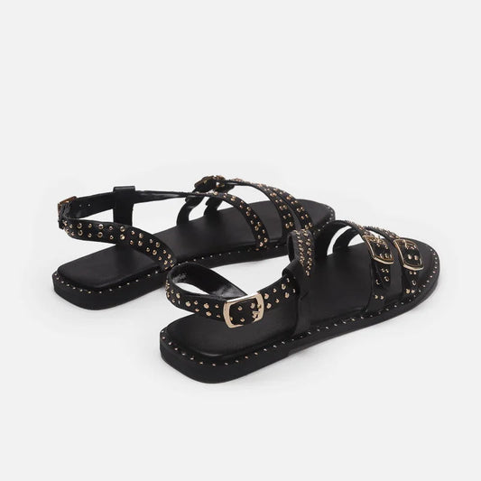 Stylish Rivet Band Gothic Sandal