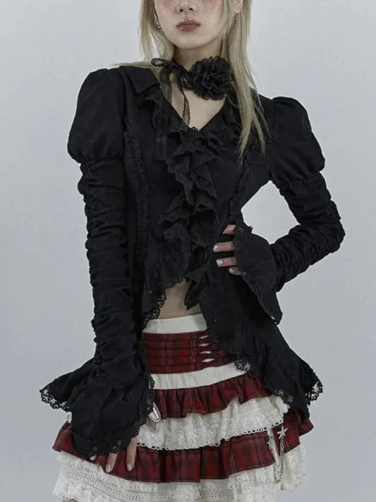 Antique Extended Sleeve Lace Bloshope