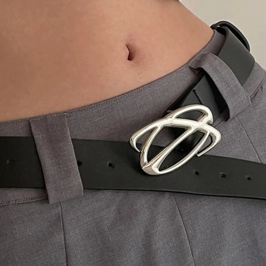 Stylistic Lavish Gothic Y2K Leather Belt