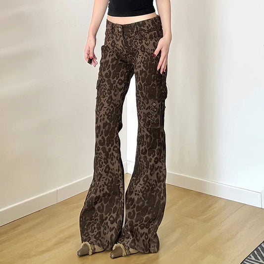 Leopard Pattern Gothic Slim Troshoper