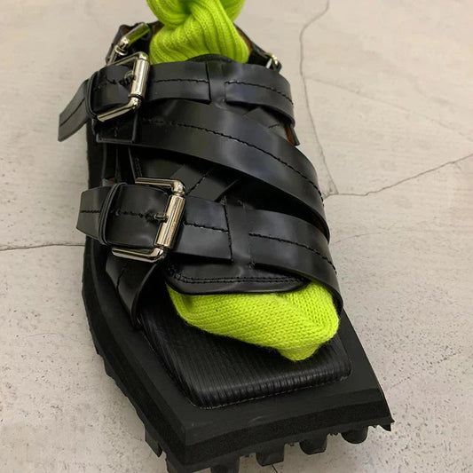 Warrior Leather Gothic Elevated Sandal