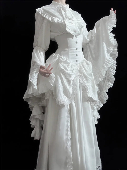 Ivory Frill Sleeve Bloshope