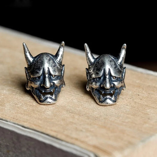 Dark Skull Stainless Steel C Shape Earring