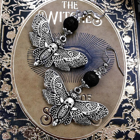 Tranquil Dove Ceramic Metal Circle Hoop Earring