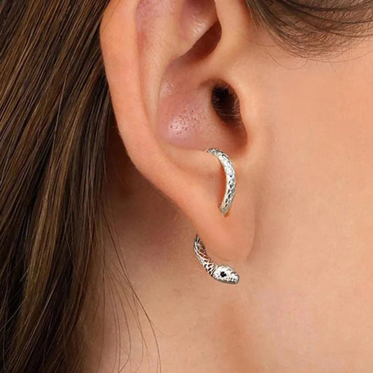 Dark Animal Serpent Clasp Character Earring