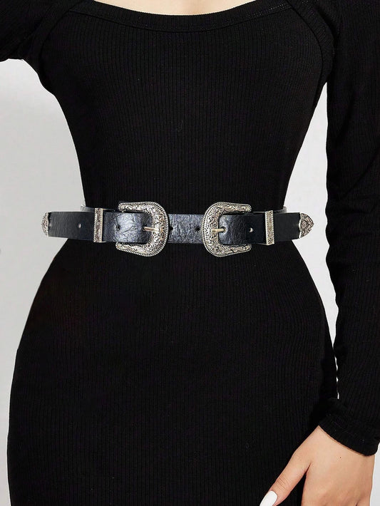 Synonyms Leather Gothic Bullet Decor Waistband Belt