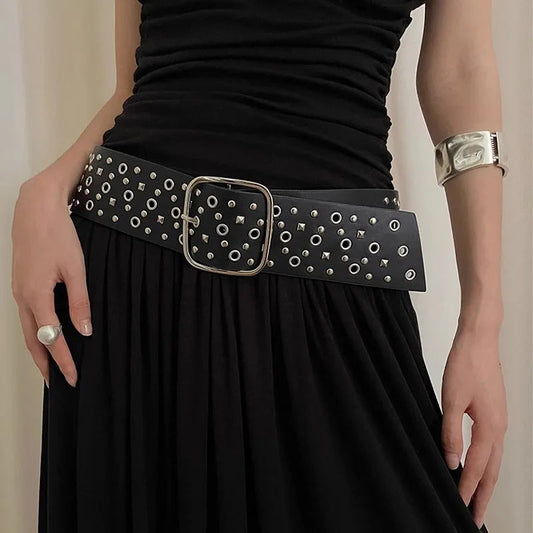 Rebellious Dark Metal Wide Belt