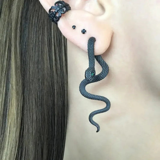 Extravagant Gothic Serpent Removable Stud Earring