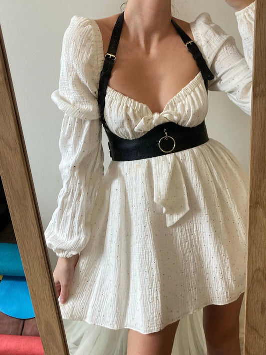 Corporeal Gothic Harness Leather Chain Belt