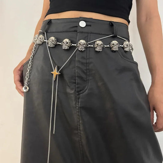 Rebellious Dark Skull Waist Belt
