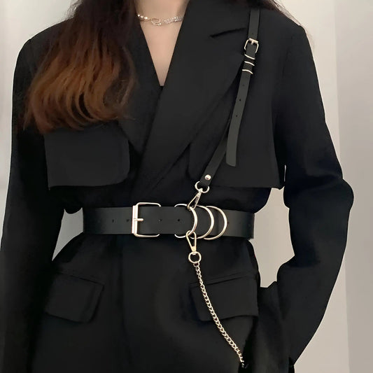 Fashion Dark Harness Waist Belt