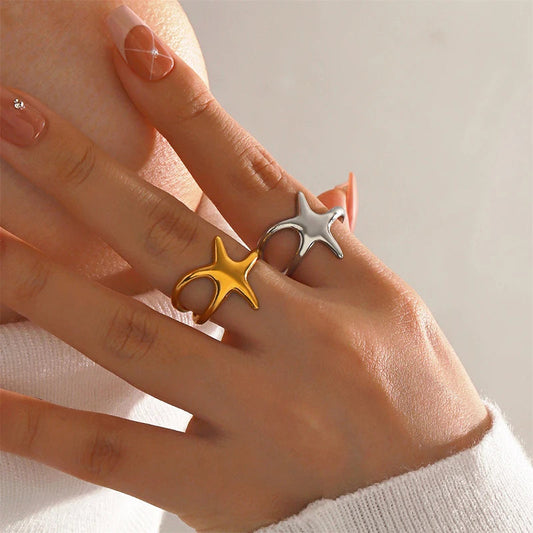 Stylish Starfish Dark Ring